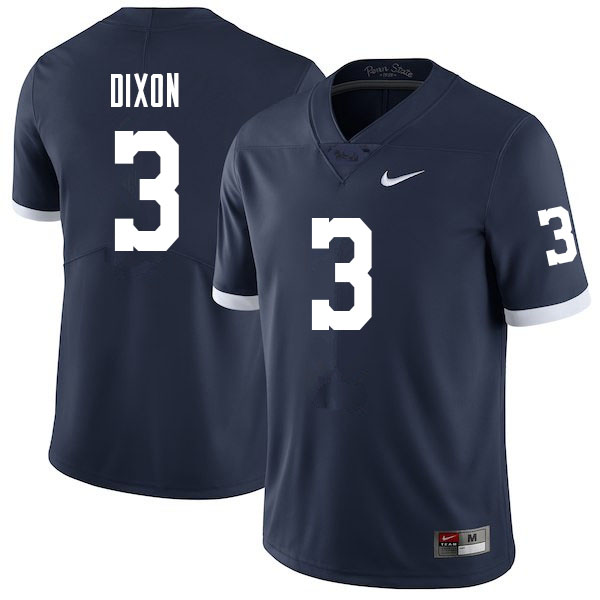 NCAA Nike Men's Penn State Nittany Lions Johnny Dixon #3 College Football Authentic Navy Stitched Jersey UBZ3798BV